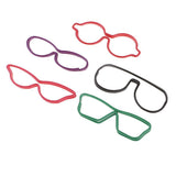 Maxbell 5 Pieces Creative Glasses Shaped Paper Clips School Office Stationery Student Supplies Multi-Color Decorative Memo Clips - Aladdin Shoppers