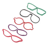 Maxbell 5 Pieces Creative Glasses Shaped Paper Clips School Office Stationery Student Supplies Multi-Color Decorative Memo Clips - Aladdin Shoppers