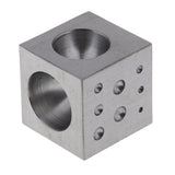 Maxbell Heavy Duty Dapping Block Square with Polished High Smooth Round 18 Cavities, 2" x 2" x 2", 2 - 38mm Diameter Metal Forming Dapping Doming Punch Block - Aladdin Shoppers