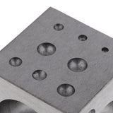 Maxbell Heavy Duty Dapping Block Square with Polished High Smooth Round 18 Cavities, 2" x 2" x 2", 2 - 38mm Diameter Metal Forming Dapping Doming Punch Block - Aladdin Shoppers