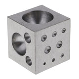 Maxbell Heavy Duty Dapping Block Square with Polished High Smooth Round 18 Cavities, 2" x 2" x 2", 2 - 38mm Diameter Metal Forming Dapping Doming Punch Block - Aladdin Shoppers