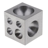 Maxbell Heavy Duty Dapping Block Square with Polished High Smooth Round 18 Cavities, 2" x 2" x 2", 2 - 38mm Diameter Metal Forming Dapping Doming Punch Block - Aladdin Shoppers