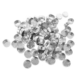 Maxbell 200 Pieces Aluminium Tea Light Case Containers & 200pcs 3cm Candle Wick