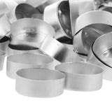 Maxbell 200 Pieces Aluminium Tea Light Case Containers & 200pcs 3cm Candle Wick
