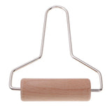Maxbell 1 Pack Stainless Steel Handle Wooden Roller Clay Tool Non-Stick Baking Roller for Pottery Sculpture Tool (Length 20cm) - Aladdin Shoppers