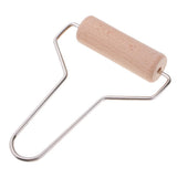 Maxbell 1 Pack Stainless Steel Handle Wooden Roller Clay Tool Non-Stick Baking Roller for Pottery Sculpture Tool (Length 20cm) - Aladdin Shoppers
