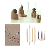 Maxbell 4 Pieces/Set Wooden Ball Stylus Dotting Tools Set Embossing Pattern Clay Sculpting Modeling Tools - Aladdin Shoppers