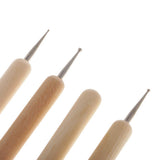 Maxbell 4 Pieces/Set Wooden Ball Stylus Dotting Tools Set Embossing Pattern Clay Sculpting Modeling Tools - Aladdin Shoppers