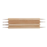 Maxbell 4 Pieces/Set Wooden Ball Stylus Dotting Tools Set Embossing Pattern Clay Sculpting Modeling Tools - Aladdin Shoppers