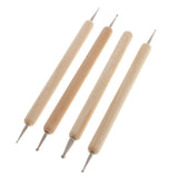 Maxbell 4 Pieces/Set Wooden Ball Stylus Dotting Tools Set Embossing Pattern Clay Sculpting Modeling Tools - Aladdin Shoppers