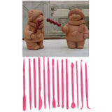 Maxbell Pack of 14 Pieces Clay Modeling Tools Clay Shaping Sculpting Tools Set Pottery Carving Crafting Tools for Ceramics Clay Pottery, Pink Colors - Aladdin Shoppers