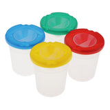 Maxbell Art Supply 4 Piece Children No Spill Paint Cups with Colored Lids for Kids Painting Drawing Tools - Aladdin Shoppers