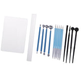 Maxbell 15 Pieces Mixed Clay Modeling Sculpting Pottery Tools Kit - 4 ball stylus + 5 Dotting Tools + 4 Modeling Tools + 1 Clay Roller + 1 Backing Board - Aladdin Shoppers