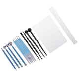 Maxbell 15 Pieces Mixed Clay Modeling Sculpting Pottery Tools Kit - 4 ball stylus + 5 Dotting Tools + 4 Modeling Tools + 1 Clay Roller + 1 Backing Board - Aladdin Shoppers