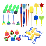 Maxbell 27pcs Early Learning Tools Painting Sponge Brushes Set Stamp DIY Tools Kids Children Toys Graffiti - Aladdin Shoppers