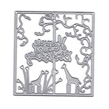 Maxbell Maxbell Cutting Dies, “Happy Birthday” CUTE Giraffe Rectangle Metal Stencil Cutting for Making Scrapbooking Cut Die for Card Making - 88 X 93mm