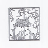 Maxbell Maxbell Cutting Dies, “Happy Birthday” CUTE Giraffe Rectangle Metal Stencil Cutting for Making Scrapbooking Cut Die for Card Making - 88 X 93mm