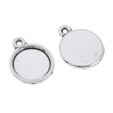 Maxbell 50 Pieces Mini Round Blank Cabochon Charms Beads 10mm Bezel Settings Tray DIY Necklace Bracelet Pendant Base Jewelry Making Findings Accessories - Aladdin Shoppers