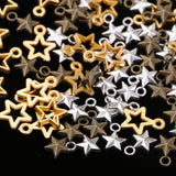 Maxbell 150x Retro Alloy Star Charms Pendant For Crafting Jewelry Making Accessories - Aladdin Shoppers