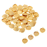 Maxbell 50 Pieces Romantic Sweet Heart Design Blank Necklace Bracelets Base Bezel Settings Cameo Cabochon Tray 15x12mm - Aladdin Shoppers