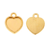 Maxbell 50 Pieces Romantic Sweet Heart Design Blank Necklace Bracelets Base Bezel Settings Cameo Cabochon Tray 15x12mm - Aladdin Shoppers