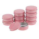 Maxbell Maxbell 8 Pieces 60ml Pink Empty Aluminum Jars Refillable Cosmetic Pot Bottle Ointment Cream Sample Food Packaging Containers Screw Cap