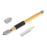 Maxbell Diamond Tip Antislip Metal Handle Steel Blade Oil Feed Tiles Glazing Mirror Mosaic Tiles Glass Cutter Cutting Tools - Aladdin Shoppers