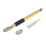 Maxbell Diamond Tip Antislip Metal Handle Steel Blade Oil Feed Tiles Glazing Mirror Mosaic Tiles Glass Cutter Cutting Tools - Aladdin Shoppers