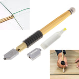 Maxbell Diamond Tip Antislip Metal Handle Steel Blade Oil Feed Tiles Glazing Mirror Mosaic Tiles Glass Cutter Cutting Tools - Aladdin Shoppers