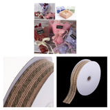 15 Yard 28mm Mixed Color Jute Hessian Burlap Ribbon Rustic Weddings Belt Strap Craft - Aladdin Shoppers