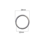 Maxbell 10 Pieces Round Stainless Steel Key Chain Rings Metal Split Ring for Home Car Keys Bag Purse Organization - 28mm Diameter, 2.8mm Coil Dia - Aladdin Shoppers
