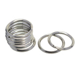 Maxbell 10 Pieces Round Stainless Steel Key Chain Rings Metal Split Ring for Home Car Keys Bag Purse Organization - 28mm Diameter, 2.8mm Coil Dia - Aladdin Shoppers