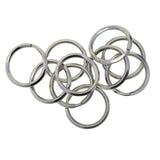 Maxbell 10 Pieces Round Stainless Steel Key Chain Rings Metal Split Ring for Home Car Keys Bag Purse Organization - 28mm Diameter, 2.8mm Coil Dia - Aladdin Shoppers