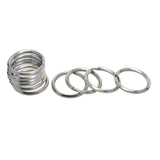 Maxbell 10 Pieces Round Stainless Steel Key Chain Rings Metal Split Ring for Home Car Keys Bag Purse Organization - 28mm Diameter, 2.8mm Coil Dia - Aladdin Shoppers
