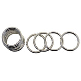 Maxbell 10 Pieces Round Stainless Steel Key Chain Rings Metal Split Ring for Home Car Keys Bag Purse Organization - 28mm Diameter, 2.8mm Coil Dia - Aladdin Shoppers