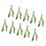 Maxbell 4PCS LOVELY LEAF SHAPE ALLOY ENAMEL PENDANTS FOR HANDMADE EARRINGS BRACELETS NECKLACES DIY JEWELRY (0.43 x 0.98'') - Aladdin Shoppers