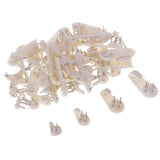 Maxbell 50 Pieces Assorted Size Heavy Duty Plastic HARD WALL PICTURE HOOK Frame Photos Mirror Hanging Hooks Hangers White - Aladdin Shoppers