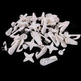 Maxbell 50 Pieces Assorted Size Heavy Duty Plastic HARD WALL PICTURE HOOK Frame Photos Mirror Hanging Hooks Hangers White - Aladdin Shoppers