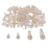 Maxbell 50 Pieces Assorted Size Heavy Duty Plastic HARD WALL PICTURE HOOK Frame Photos Mirror Hanging Hooks Hangers White - Aladdin Shoppers