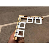 Maxbell 10pcs Square Hangers Stretched Canvas Hollow Back Sawtooth Hanger + Screws for Picture Photo Frame Hanging Home Office Wall Decoration - Aladdin Shoppers
