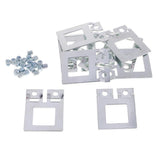 Maxbell 10pcs Square Hangers Stretched Canvas Hollow Back Sawtooth Hanger + Screws for Picture Photo Frame Hanging Home Office Wall Decoration - Aladdin Shoppers