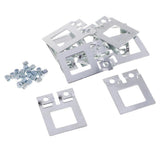 Maxbell 10pcs Square Hangers Stretched Canvas Hollow Back Sawtooth Hanger + Screws for Picture Photo Frame Hanging Home Office Wall Decoration - Aladdin Shoppers