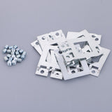 Maxbell 10pcs Square Hangers Stretched Canvas Hollow Back Sawtooth Hanger + Screws for Picture Photo Frame Hanging Home Office Wall Decoration - Aladdin Shoppers