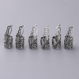 Maxbell 6 Piece Vintage Flower Design Alloy End Cap Beads Jewelry Making Findings Accessories for DIY Wood Bangle Bracelet - Aladdin Shoppers