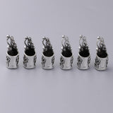 Maxbell 6 Piece Vintage Flower Design Alloy End Cap Beads Jewelry Making Findings Accessories for DIY Wood Bangle Bracelet - Aladdin Shoppers
