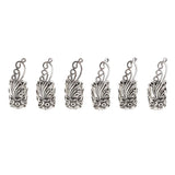 Maxbell 6 Piece Vintage Flower Design Alloy End Cap Beads Jewelry Making Findings Accessories for DIY Wood Bangle Bracelet - Aladdin Shoppers