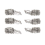 Maxbell 6 Piece Vintage Flower Design Alloy End Cap Beads Jewelry Making Findings Accessories for DIY Wood Bangle Bracelet - Aladdin Shoppers