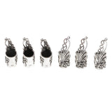 Maxbell 6 Piece Vintage Flower Design Alloy End Cap Beads Jewelry Making Findings Accessories for DIY Wood Bangle Bracelet - Aladdin Shoppers