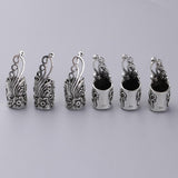 Maxbell 6 Piece Vintage Flower Design Alloy End Cap Beads Jewelry Making Findings Accessories for DIY Wood Bangle Bracelet - Aladdin Shoppers