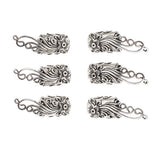 Maxbell 6 Piece Vintage Flower Design Alloy End Cap Beads Jewelry Making Findings Accessories for DIY Wood Bangle Bracelet - Aladdin Shoppers